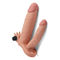 Das Sexspielzeug der Fleisch-Männer, das Penis-Ärmel realistischen doppelten Dildo vibriert